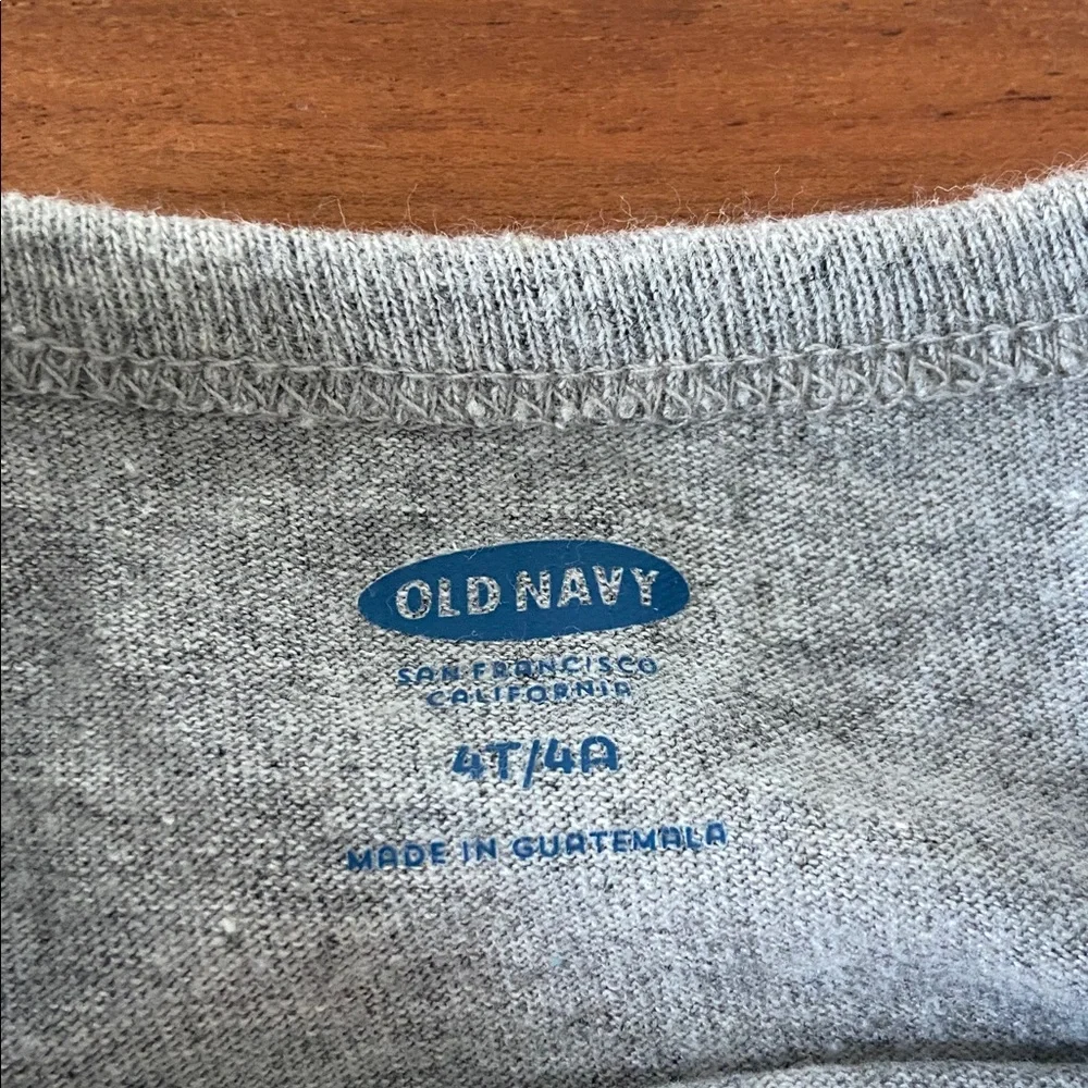 Old Navy grey long sleeve tee shirt Boys Will Be Boys  graphic kids 4T